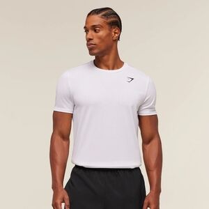 Gymshark White Everyday Performance Short Sleeve Tee